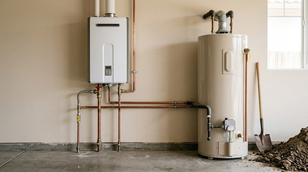 JND Plumbing — water heater install